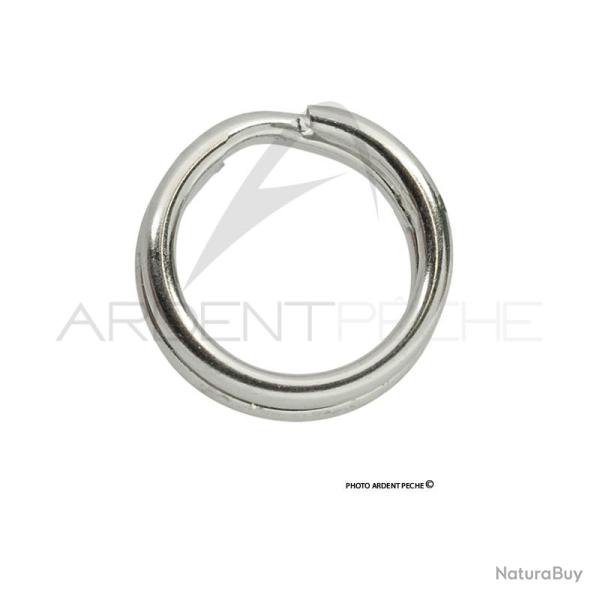 Anneaux bris�s W Fine gauge laiton nickel� x10 taille 3
