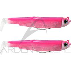 Leurre souple FIIISH Black minnow double combo 70 Shore / 3g / Rose fluo - BM1485