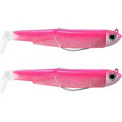 Leurre souple FIIISH Black minnow double combo 70 Shore / 3g / Rose fluo - BM1485