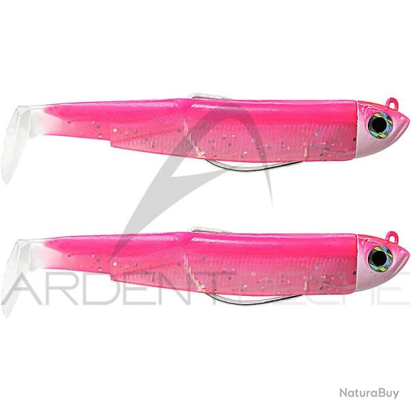 Leurre souple FIIISH Black minnow double combo 70 Shore / 3g / Rose fluo - BM1485