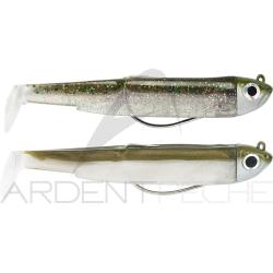 Leurre souple FIIISH Black minnow double combo 70 Shore / 3g / Kaki - Ghost minnow - BM758