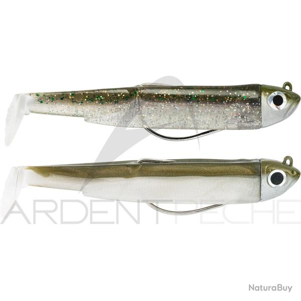 Leurre souple FIIISH Black minnow double combo 70 Shore / 3g / Kaki - Ghost minnow - BM758