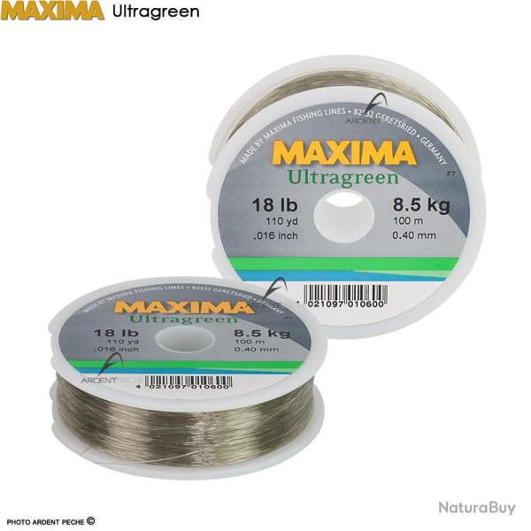 Fils nylon MAXIMA Ultragreen 100m � 0.12mm