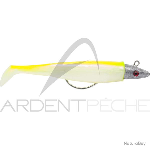 Leurre souple DELALANDE Swat shad 7cm 5g x1 108 Blanc nacr� dos jaune fluo