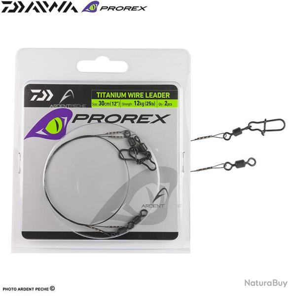 Bas de ligne DAIWA Prorex Titanium wire leader 30cm 12kg
