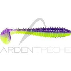 Leurre souple KEITECH Swing impact fat 3.8 S15 Violet silver/Chartreuse