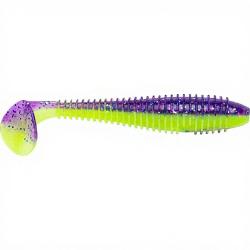 Leurre souple KEITECH Swing impact fat 3.8 S15 Violet silver/Chartreuse