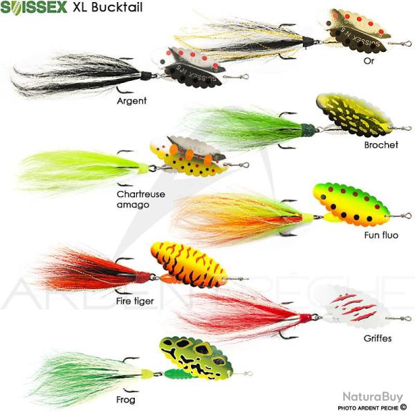 Cuiller SUISSEX XL Bucktail taille 5 Argent