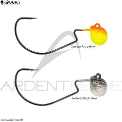 T&ecirc;te plomb&eacute;e GUNKI G&acute;Tex 3.5g H2/0 Orange/Fluo yellow