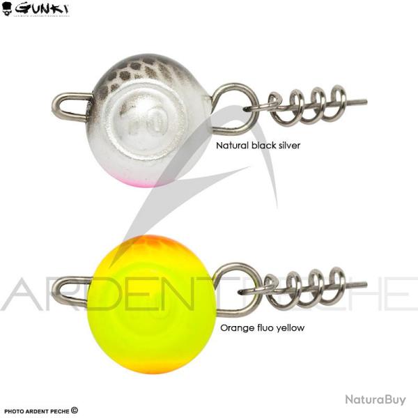T�te plomb�e GUNKI G�Flip 3.5g Orange fluo yellow