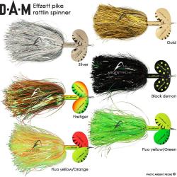 Cuiller DAM Effzett Pike rattlin spinner 40g Fluo yellow/Green