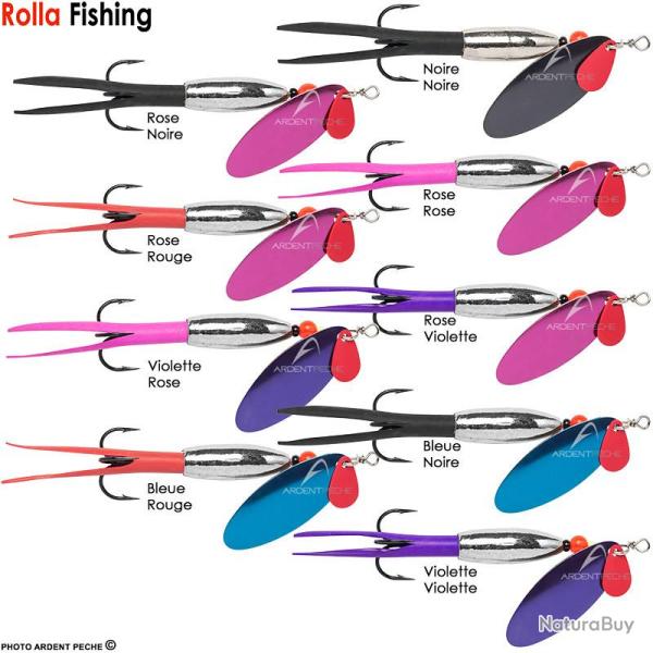 Cuiller ROLLA Silver bullet color�e 16g Palette violette / jupe rose