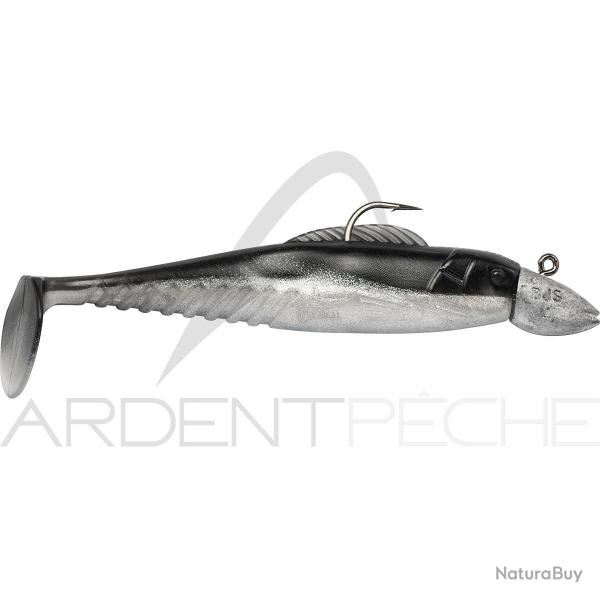 Leurre souple POWERLINE BJ Shad mont� 4� 15g Noir / Ventre nacr�