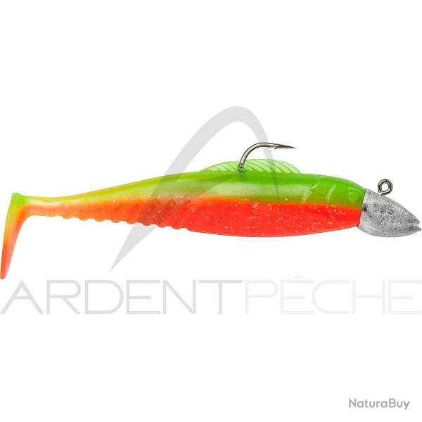 Leurre souple POWERLINE BJ Shad mont� 4� 15g Vert / Ventre orange