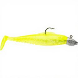 Leurre souple POWERLINE BJ Shad mont&eacute; 5&acute; 20g Jaune / Ventre translucide