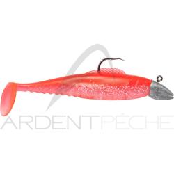 Leurre souple POWERLINE BJ Shad mont&eacute; 5&acute; 20g Orange fluo / Translucide paillet&eacute;