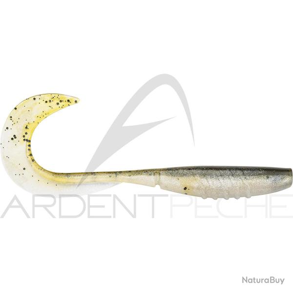 Leurre souple MEGABASS X Layer curly 5 Green Pumpkin shad