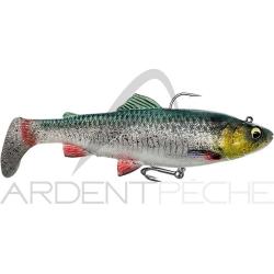 Leurre souple SAVAGE GEAR 4D Trout rattle shad 17cm Green silver