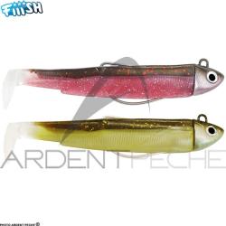 Leurre souple FIIISH Black minnow double combo 90 Search / 8g / Sparkling brown Pink - BM3010