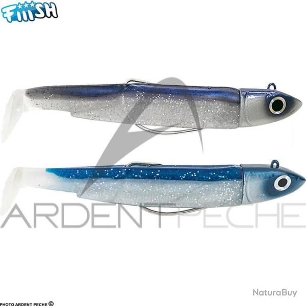 Leurre souple FIIISH Black minnow double combo 90 Off shore / 10g / Blue Electric blue - BM3011