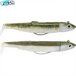Leurre souple FIIISH Black minnow double combo 90 Off shore / 10g / Khaki Ghost minnow - BM3012