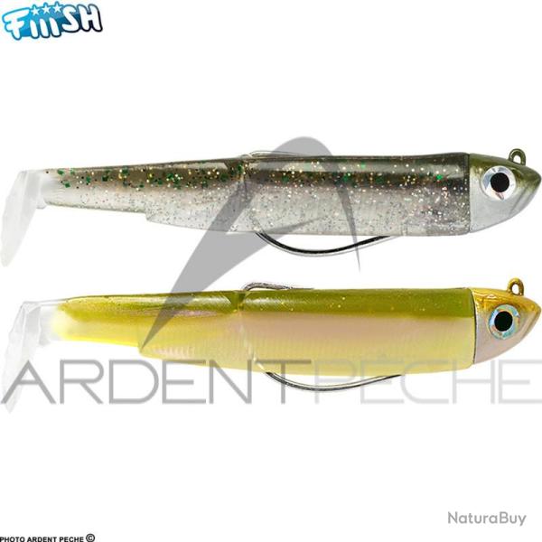 Leurre souple FIIISH Black minnow double combo 90 Shore / 5g / Ghost minnow Wakasagi - BM3009