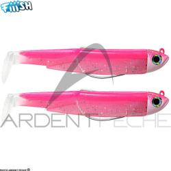 Leurre souple FIIISH Black minnow double combo 120 Shore / 12g / Fluo pink - BM3018