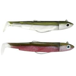 Leurre souple FIIISH Black minnow double combo 120 Off shore / 25g / Khaki - Pink - BM3157