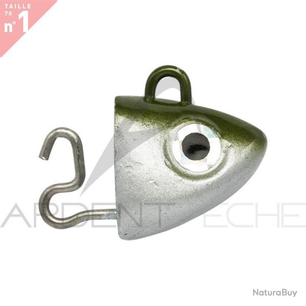 T�te plomb�e FIIISH Black minnow 70 Search 4.5g Kaki - BM766 - x2