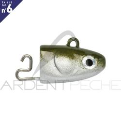 T&ecirc;te plomb&eacute;e FIIISH Black minnow 200 Shore 60g Kaki - BM160 - x1
