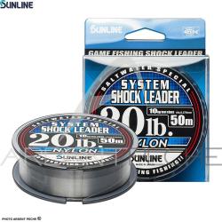 Fils nylon SUNLINE System shock leader 50m &Oslash; 0.33mm