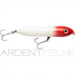Poisson nageur HEDDON Super spook Jr mini RH Blanc t&ecirc;te rouge