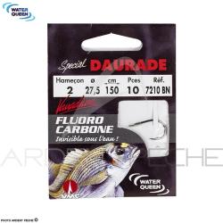 Hame&ccedil;ons mont&eacute;s WATER QUEEN Sp&eacute;cial daurade non boucl&eacute; 150cm H1 - 0.30mm