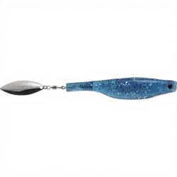 Leurre souple HYPERLASTICS Dartspin 5 1/2 See Through blue sliver