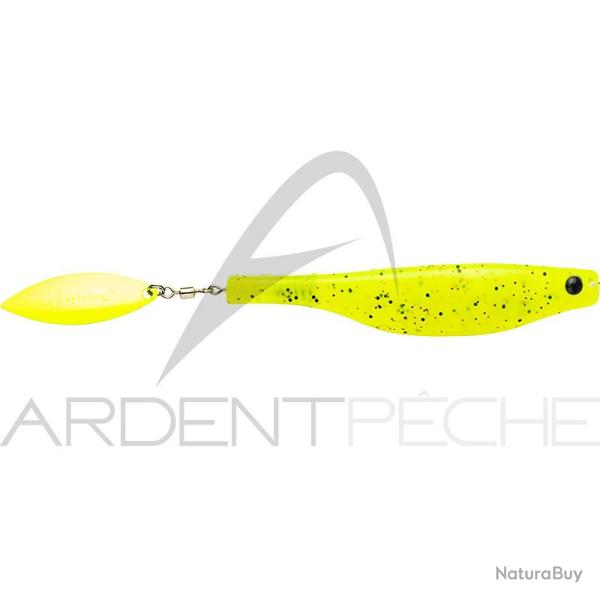 Leurre souple HYPERLASTICS Dartspin 5 1/2 Double Pepper chartreuse