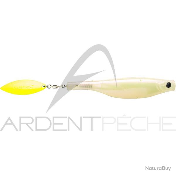 Leurre souple HYPERLASTICS Dartspin 5 1/2 Solid Pearl chartreuse