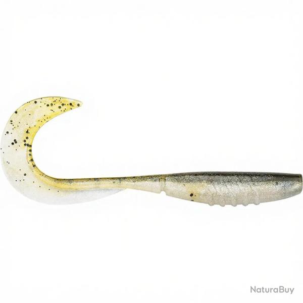 Leurre souple MEGABASS X Layer curly 3.5 Green Pumpkin shad