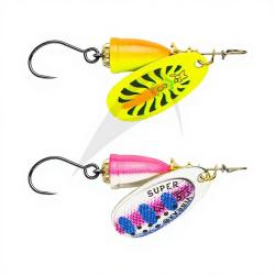 Cuiller BLUE FOX Vibrax fluo hame&ccedil;on simple RT n&deg;2