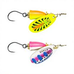 Cuiller BLUE FOX Vibrax fluo hame&ccedil;on simple FT n&deg;3