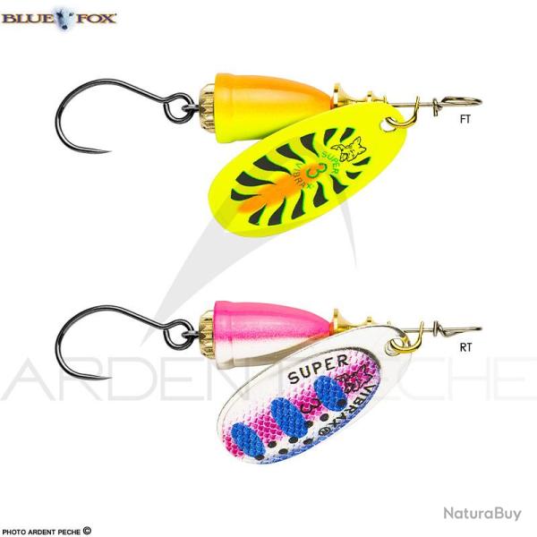 Cuiller BLUE FOX Vibrax fluo hame�on simple FT n�3
