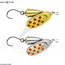 Cuiller BLUE FOX Vibrax hot pepper hame&ccedil;on simple n&deg;2 GYR