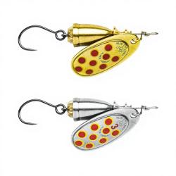Cuiller BLUE FOX Vibrax hot pepper hame&ccedil;on simple n&deg;2 GYR