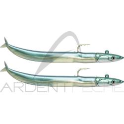 Leurre souple FIIISH Crazy sand eel Double combo 120 Off shore / 15g / Pearl blue - CSE5001