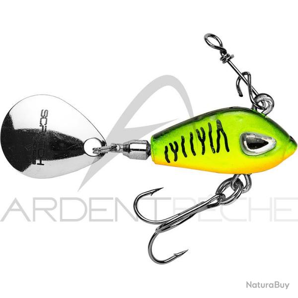 Poisson nageur SCRATCH TACKLE Jig vera spin 3.5g FTDG Fire tiger/Dos vert