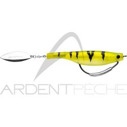 Leurre souple HYPERLASTICS Dartspin pro 5 1/2 Striped Green silver