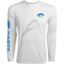T Shirt &agrave; manches longues COSTA DEL MAR Technical crew white XXL
