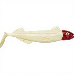 Leurre souple DELALANDE Speed factor non mont&eacute; 13cm x1 61 Blanc t&ecirc;te rouge