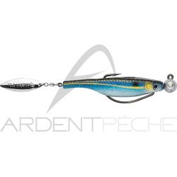 Leurre souple HYPERLASTICS Dartspin pro football jig 4 1/2 Blue Back - silver