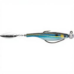Leurre souple HYPERLASTICS Dartspin pro football jig 4 1/2 Blue Back - silver