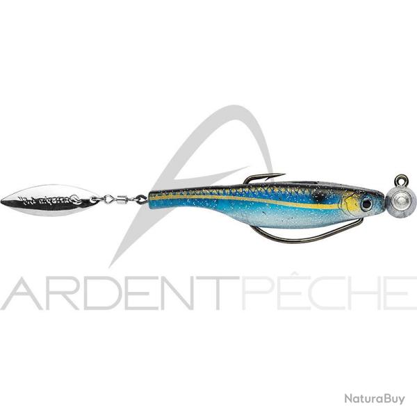 Leurre souple HYPERLASTICS Dartspin pro football jig 4 1/2 Blue Back - silver